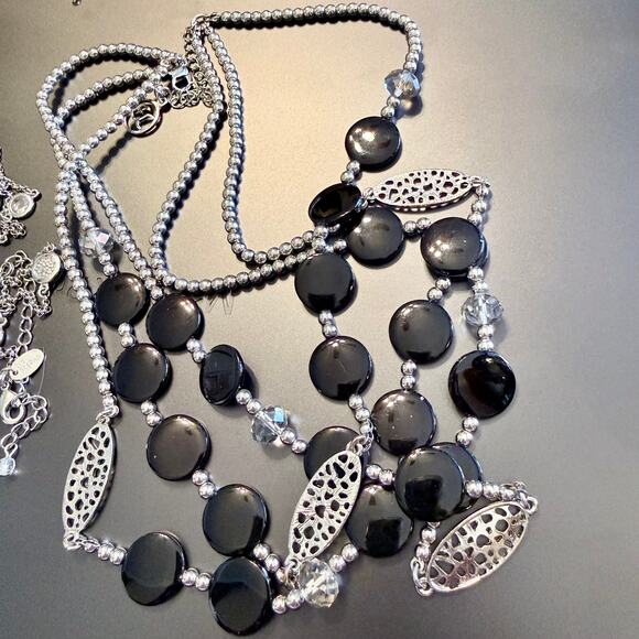 Erica Lyons & Lia Sophia Pair of Silver Tone Necklaces - Picture 8 of 10